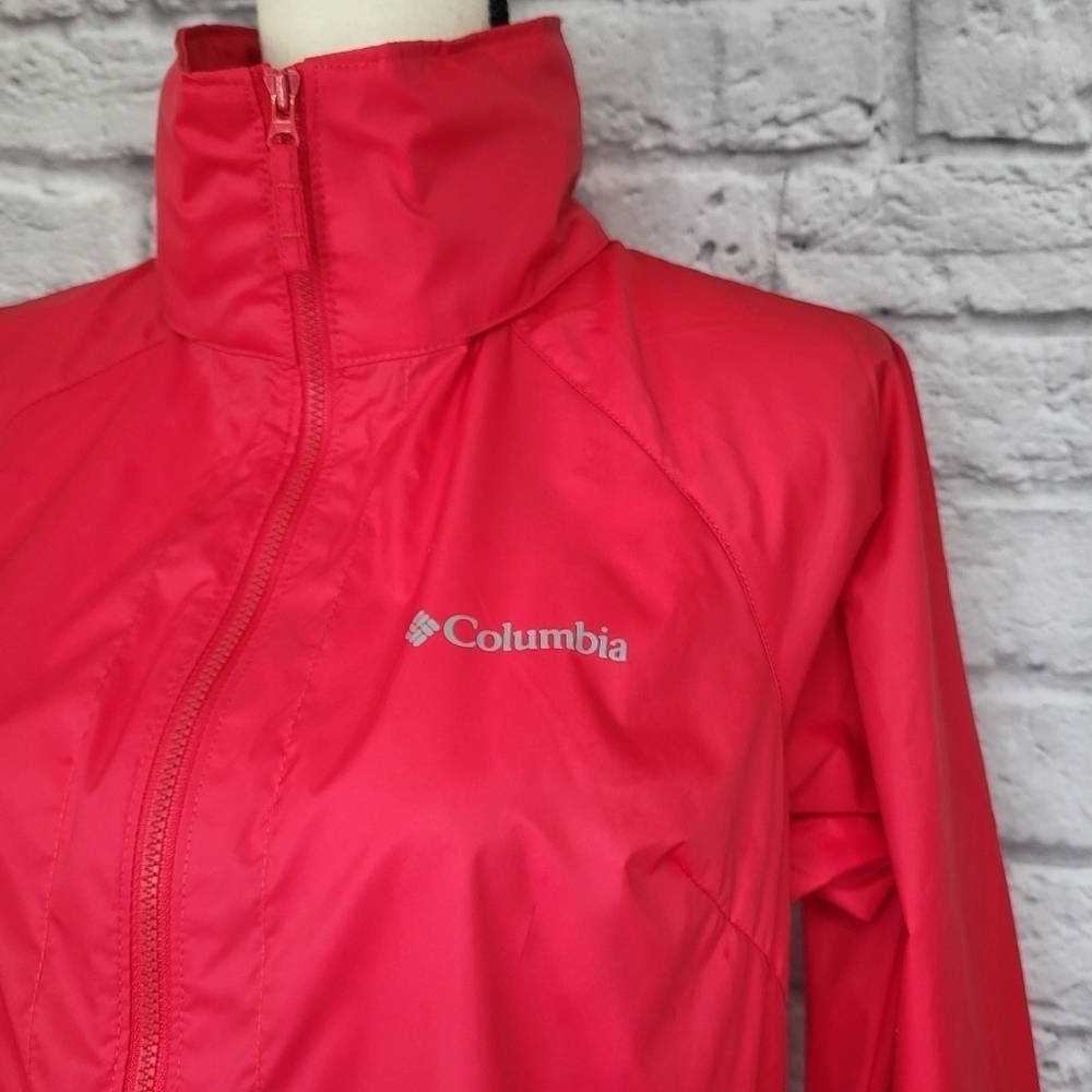 Columbia Jacket Switchback Red Lightweight Windbreaker HoodWater Repellent Sz M - Picture 4 of 12
